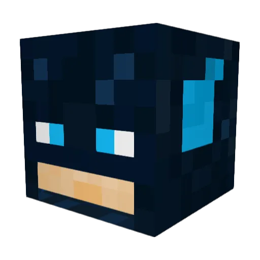 BlueFire2122 Minecraft avatar head, 3D render