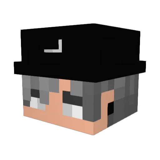 BlueFire788 Minecraft avatar head, 3D render