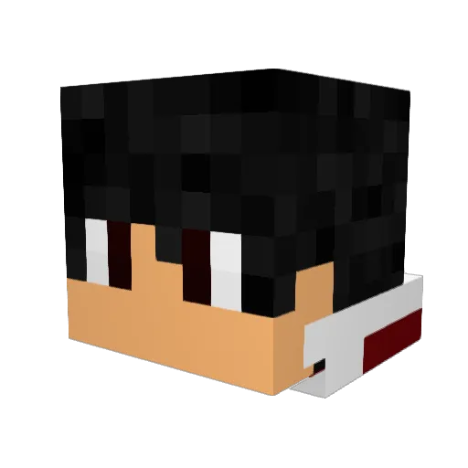 BlueFireScout Minecraft avatar head, 3D render