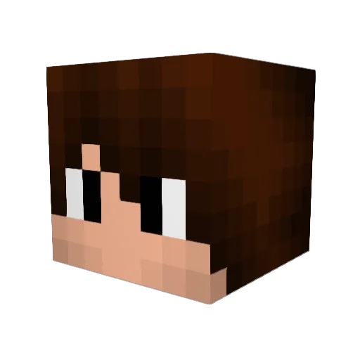 BlueFive Minecraft avatar head, 3D render
