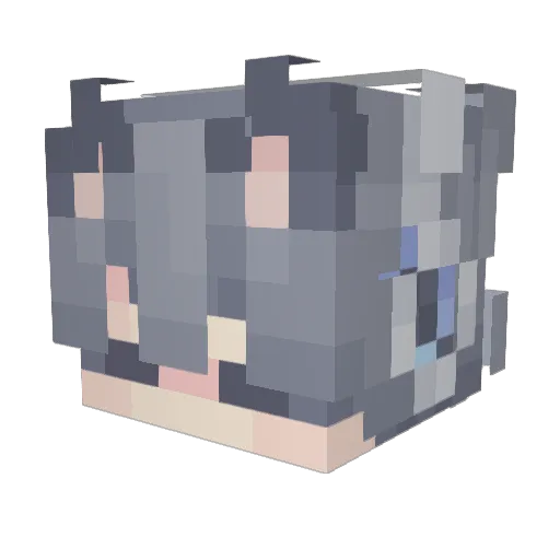 BlueFlames001 Minecraft avatar head, 3D render