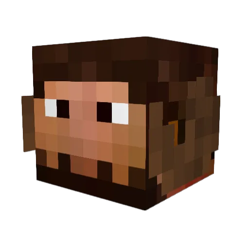BlueForest1 Minecraft avatar head, 3D render