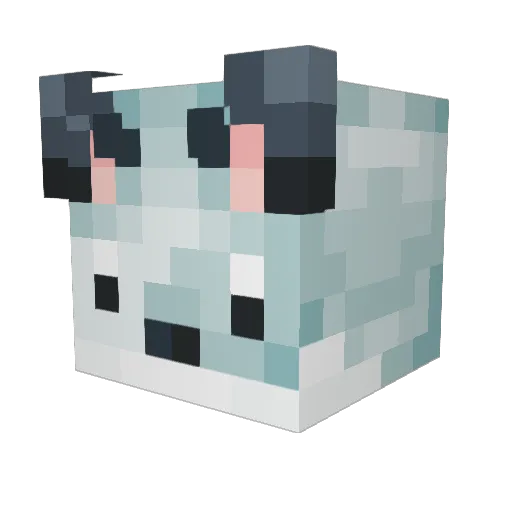 BlueFoxandBear Minecraft avatar head, 3D render