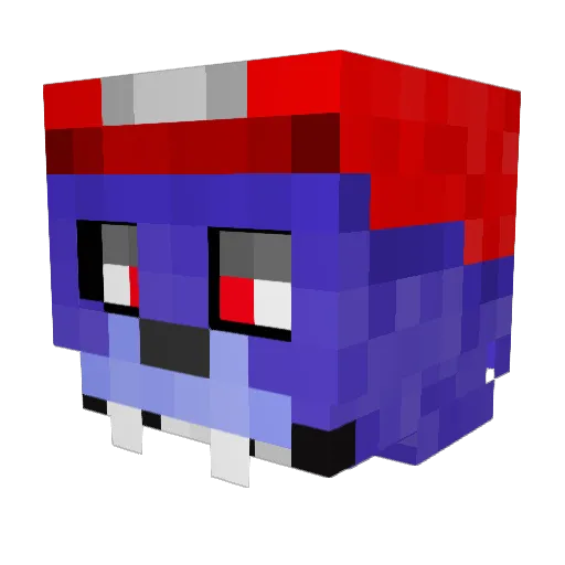 BlueFoxyGamerYT Minecraft avatar head, 3D render