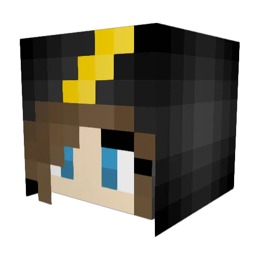 BlueFrecklez Minecraft avatar head, 3D render