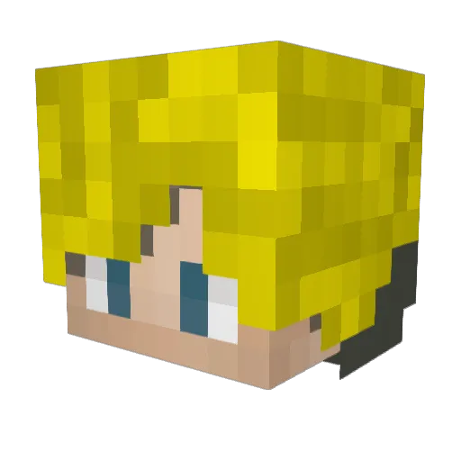 BlueGamerZero Minecraft avatar head, 3D render