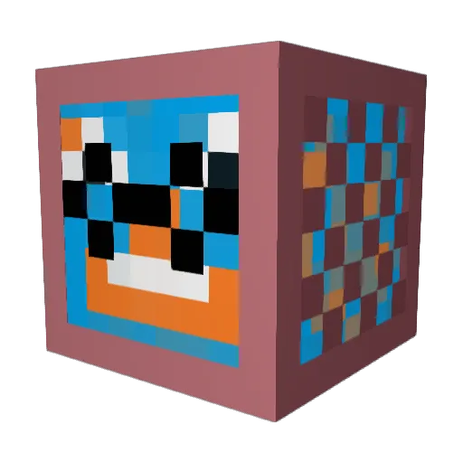 BlueGecko389 Minecraft avatar head, 3D render