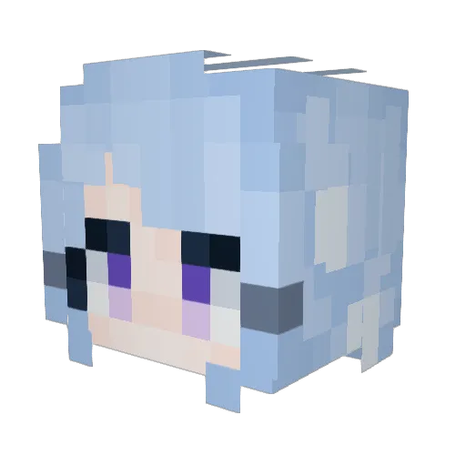 BlueGel55 Minecraft avatar head, 3D render