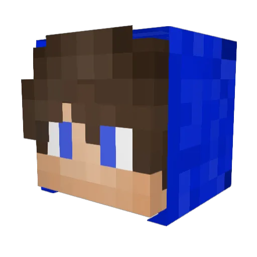 BlueGemOG Minecraft avatar head, 3D render
