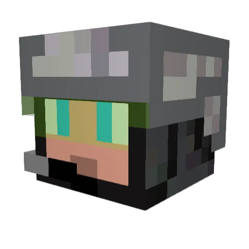 BlueGhost039 Minecraft avatar head, 3D render