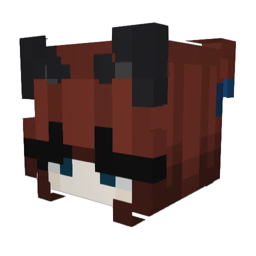 BlueGhostIsHere Minecraft avatar head, 3D render