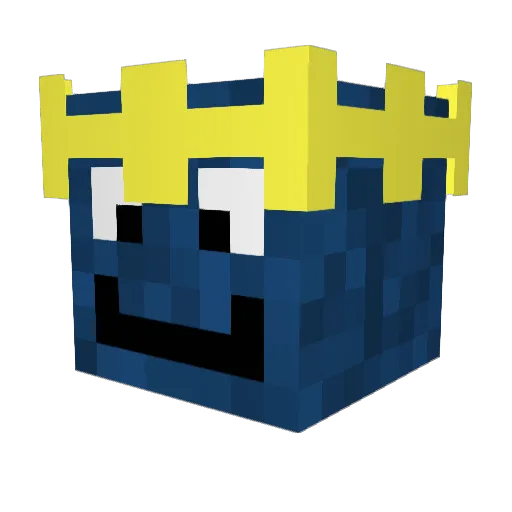 BlueGod1210 Minecraft avatar head, 3D render