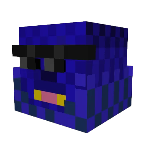 BlueGorillaYT Minecraft avatar head, 3D render