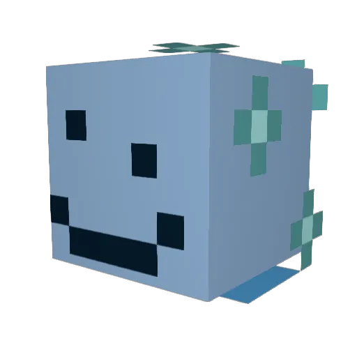 BlueGravity1 Minecraft avatar head, 3D render