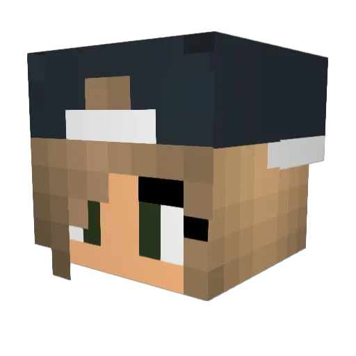 BlueGumBunny Minecraft avatar head, 3D render