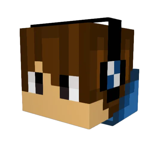 BlueGuy325 Minecraft avatar head, 3D render