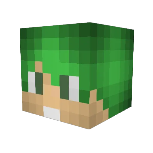 BlueGuyHere Minecraft avatar head, 3D render