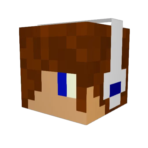 BlueHawk94 Minecraft avatar head, 3D render