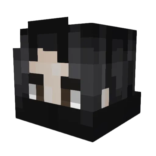 BlueHeal Minecraft avatar head, 3D render