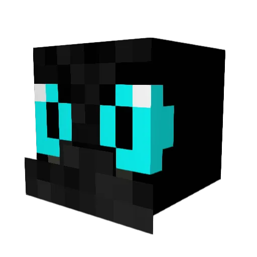 BlueHydra28 Minecraft avatar head, 3D render