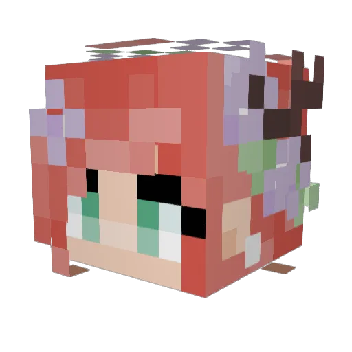 BlueIceButterfly Minecraft avatar head, 3D render