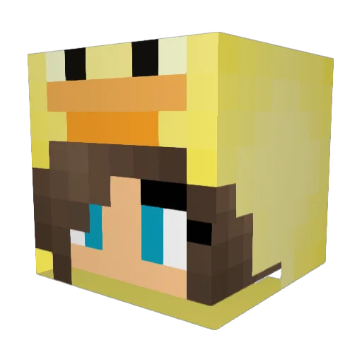 BlueIceCandy Minecraft avatar head, 3D render