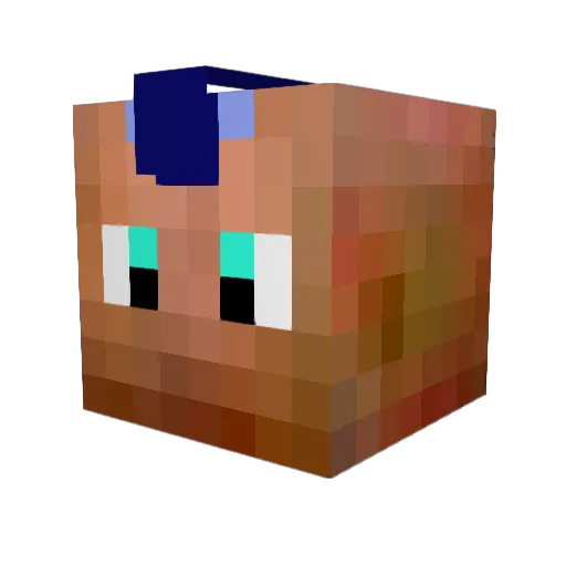 BlueIsTheNewBlue Minecraft avatar head, 3D render