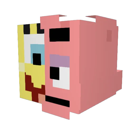 BlueIvymae Minecraft avatar head, 3D render