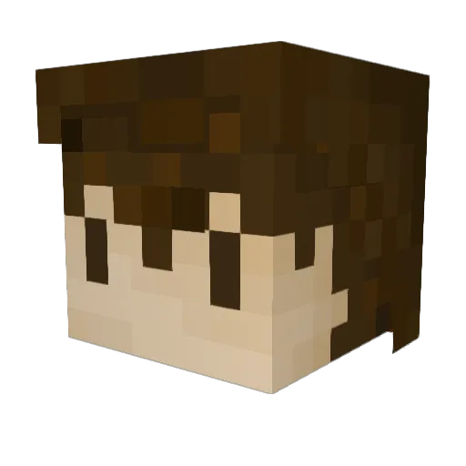 BlueJ8 Minecraft avatar head, 3D render