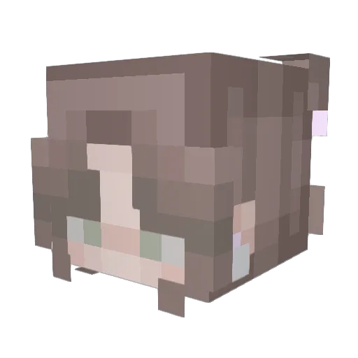 BlueJade75 Minecraft avatar head, 3D render