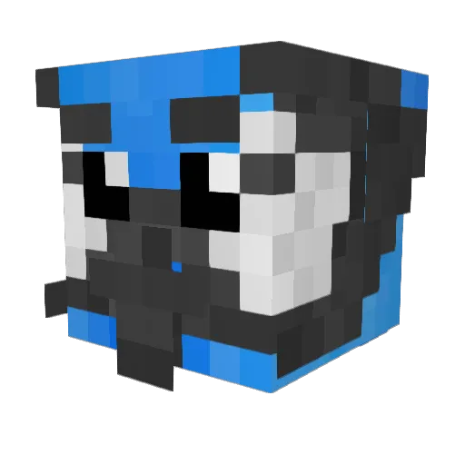 BlueJammerJay Minecraft avatar head, 3D render