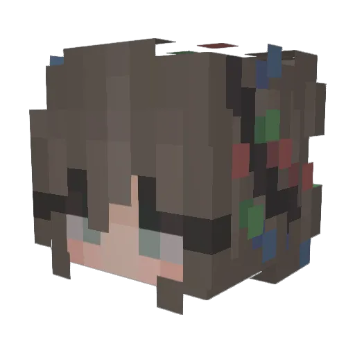 BlueJaySoda Minecraft avatar head, 3D render