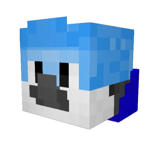 BlueJayTheBird Minecraft avatar head, 3D render