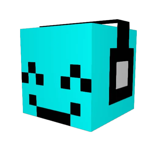 BlueKayChu Minecraft avatar head, 3D render