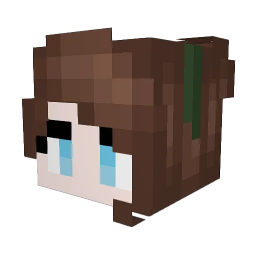 Minecraft-Avatar von BlueKittyyy_: Kopf als 3D-Render