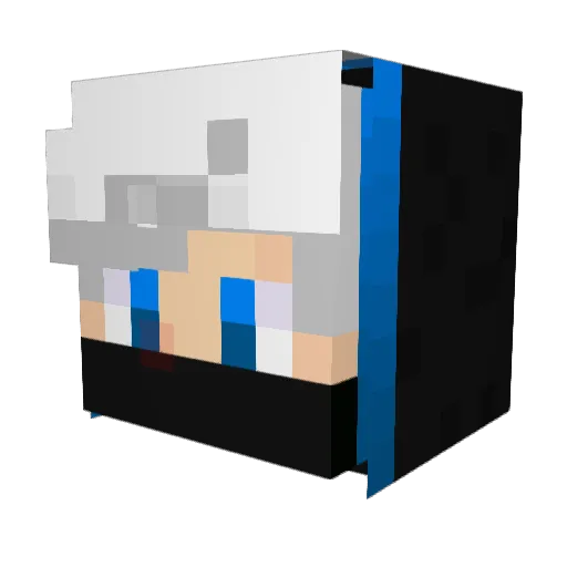 BlueKnight1998 Minecraft avatar head, 3D render
