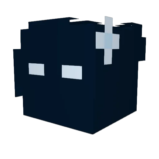 BlueLOL0 Minecraft avatar head, 3D render