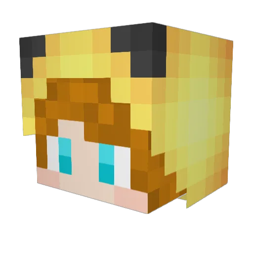 BlueLinnit2707 Minecraft avatar head, 3D render