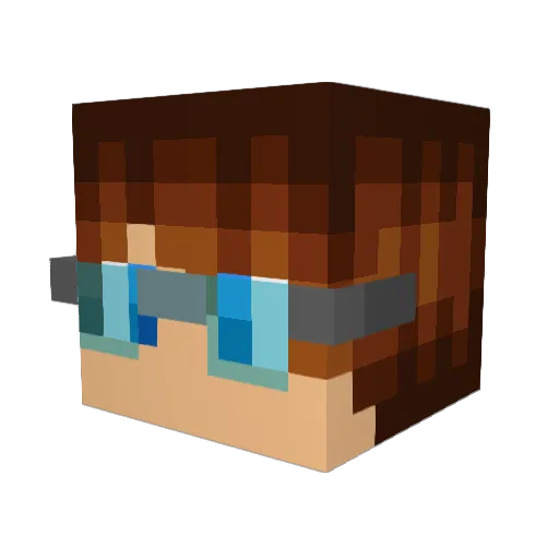 BlueLionGames Minecraft avatar head, 3D render