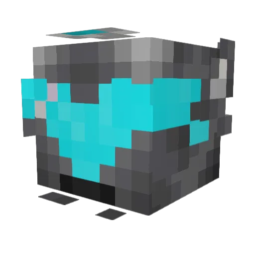 BlueLiteX Minecraft avatar head, 3D render