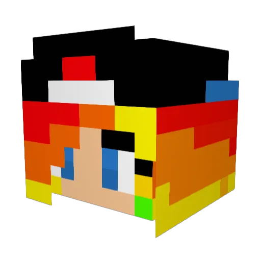 BlueLizard9 Minecraft avatar head, 3D render