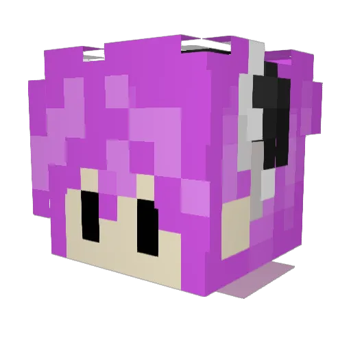 BlueLlamaBen Minecraft avatar head, 3D render