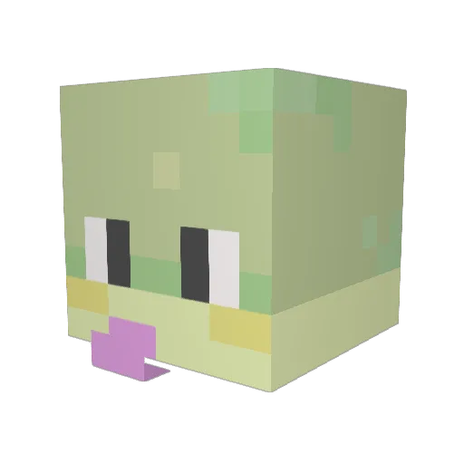 BlueLunar7 Minecraft avatar head, 3D render