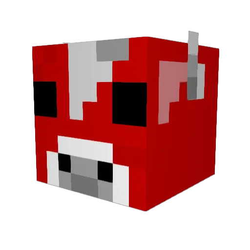 BlueLuxe Minecraft avatar head, 3D render