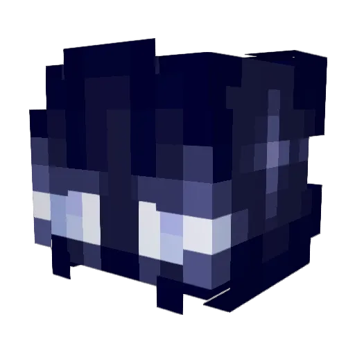 BlueMCRFT Minecraft avatar head, 3D render
