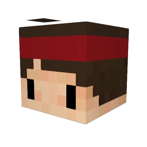 BlueManDuck Minecraft avatar head, 3D render