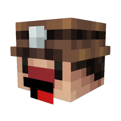 BlueManny Minecraft avatar head, 3D render
