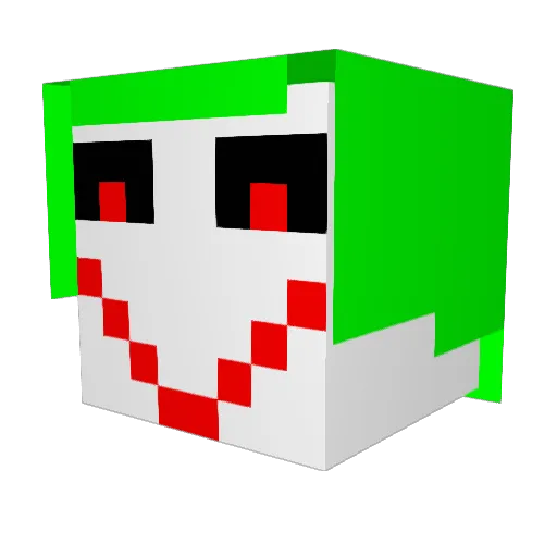 BlueMass Minecraft avatar head, 3D render