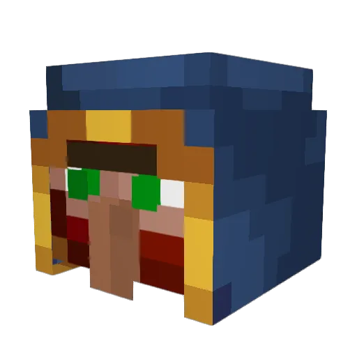 BlueMaster666 Minecraft avatar head, 3D render