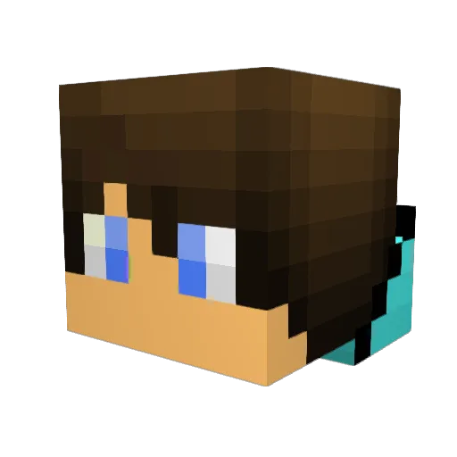 BlueMonkey97 Minecraft avatar head, 3D render